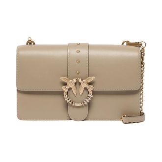 Pinko Pinko, Dames, Tassen, Beige, Maat: ONE Size Leer