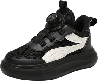 Generic Boys Spring Summer and Autumn Mesh Breathable Rotating Buckle Adjustable Shoelaces Medium and Large Childrens Casual Sports Shoes Boys Shoes Toddler S