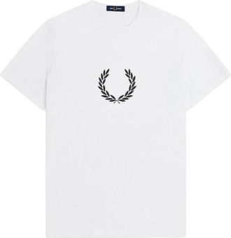 Fred Perry Heren, Tops, Wit, Maat: 2XL Katoen