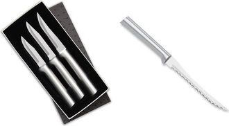 Rada 3 Piece Paring Knives Galore Set & 5-Inch Tomato Slicer Stainless Steel Serrated Blade in Silver at Nordstrom