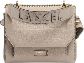 Lancel Ninon S Flap Bag - Dames - Tassen - Beige - Maat: ONE Size Zijde