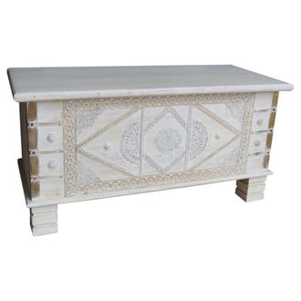 Wanderlust Deco Wanderlust Deco - Baul De Madera Azul 90x40x45h Cm