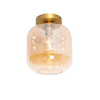 QAZQA Lampada Da Soffitto Zuzanna - Design - Vetro,acciaio - Ottone - Sfera E27 Max. 1 X 7 Watt - Qazqa