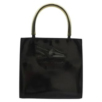Ferragamo Tweedehands leren handtassen - Dames - Pre-owned - Zwart - Maat: ONE Size Leer