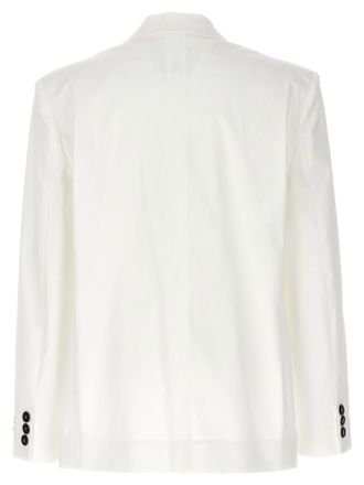 Moschino Double-Breasted Cotton Blazer - White