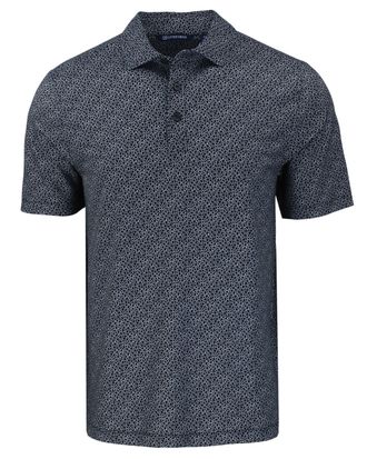 Cutter & Buck Pike Eco Pebble Print Stretch Recycled Mens Polo