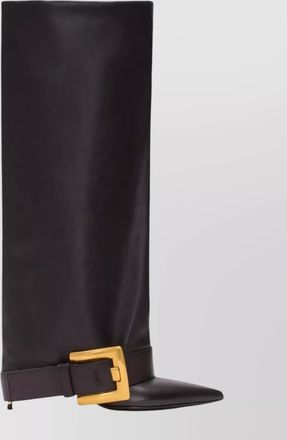 Balmain leather anthem knee boots