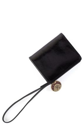 Hobo Coin Leather Wristlet Wallet in Black at Nordstrom