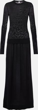 Toteme Abito lungo in cupro e seta