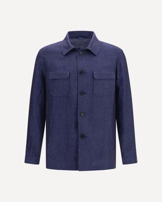 Gi Capri Camicia in lino con chiusura a bottoni Man 46