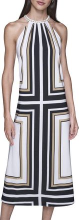 Karl Lagerfeld Karl Lagerfeld Printed Silky Crepe Dress