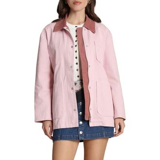 Avec Les Filles Cotton Barn Jacket in Blackberry at Nordstrom, Size Xx-Large