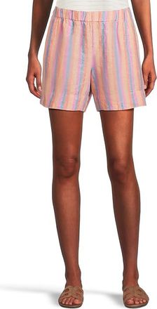 Faherty Laguna Linen Bayview Shorts Womens Shorts Cabana Stripe : XS