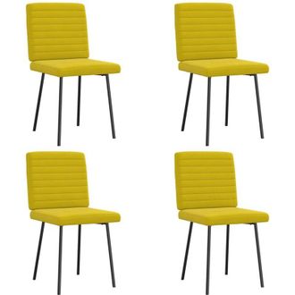 vidaXL Vidaxl - Sillas De Comedor 4 Unidades Terciopelo Amarillo