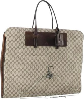 Gucci Pre-owned Weekend Bags, female, Beige, Size: ONE SIZE Pre-owned Plastic Travel Bag