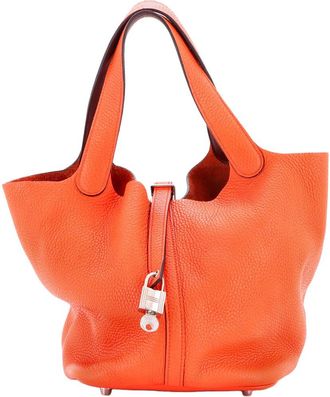 Herm&egrave;s Eclat Picotin Lock Bag Clemence Mm (Authentic Pre-Loved)