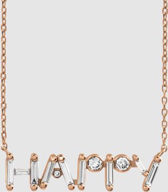 Little Ones Paris Collier Happy Or Rose 18k Et Diamants