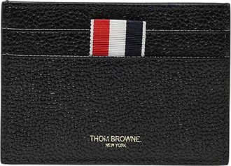 Thom Browne Leather Card Holder With Logo