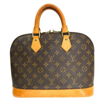 Louis Vuitton Alma Handbag Monogram Canvas Brown Canvas Handbag (Pre-Owned)