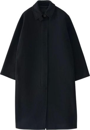 STUDIO NICHOLSON Jassen, Dames, Zwart, L, Katoen, Ria Wool Coat