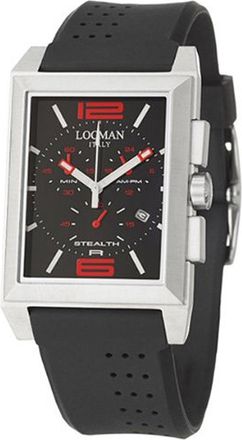 Locman Mens Sport Black Rectangle 50mm
