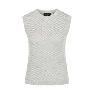 Marc Cain Gebreide Top - Dames - Tops - Grijs - Maat: XS Wol