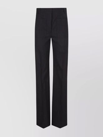 Victoria Beckham pinstripe wide leg trouser with belt loops
