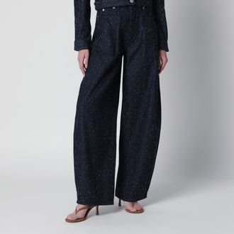 Jacquemus Jeans blu navy in denim de-N&icirc;mes Ovalo