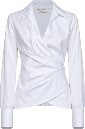 Dries Van Noten Overhemden - Dames - Blouses - Wit - M - Katoen - Overhemden