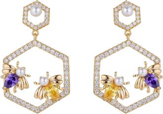 Eyecandy LA Honeycomb Earrings