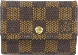 Louis Vuitton Pre-owned Damier Coated Canvas Coin Case - Dames - Vintage Accessoires - Bruin - ONE Size - Vintage