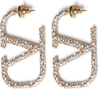 Valentino Garavani Golden VLogo Signature Earrings