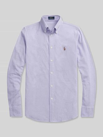 Polo Ralph Lauren Hemdbluse mit Label-Stitching in Hellgrau, Gr&ouml;&szlig;e XL