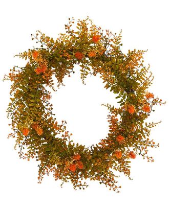 Nearly Natural 21In Autumn Fern Artificial Wreath