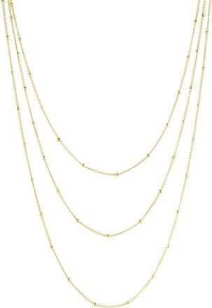 Set & Stones Kennedy Layered Necklace in Gold at Nordstrom, Size 16