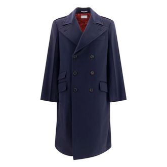 Brunello Cucinelli Cappotto Doppio Petto in Lana - - Coats - Uomo - Blu - S