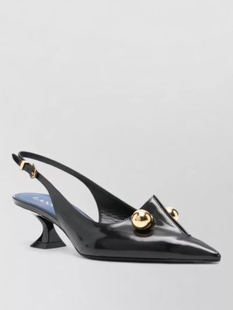 Lanvin slingback pumps pointed toe curved heel