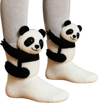 Generic Cozy Christmas Sloth Socks Women Warm Plush Novelty Socks Cute Holiday 3D Animal Socks Soft Winter Indoor Knitted Festive Thick Fluffy Comfort Gift So