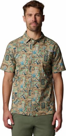 Columbia Mens Standard Wild Cast Camp Shirt, Beach Bajabound