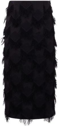 Alpha Studio Longuette Rombo Vrille - Dames - Midirokken - Zwart - M - Leer - Rokken