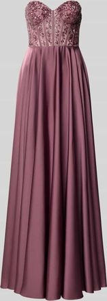 Laona Abendkleid mit Ziersteinbesatz in Altrosa, Gr&ouml;&szlig;e 32