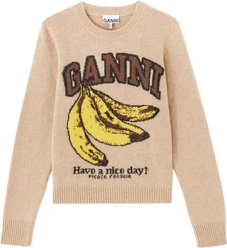 Ganni Graphic-print Sweater