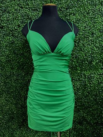 Sherri Hill Womens Stretch Fit Plain Cocktail Dress In Emerald