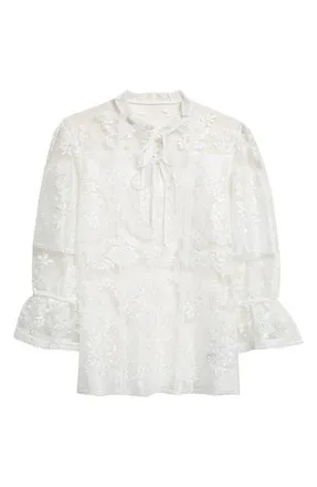 Reiss Demi Lace Top in Ivory at Nordstrom, Size 10 Us