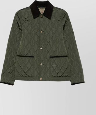 Burberry quilted blazer corduroy collar