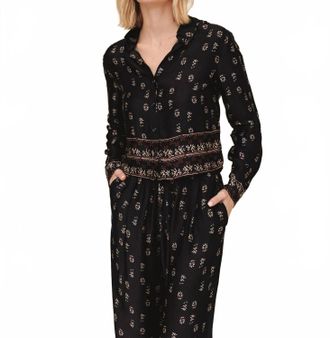 Bella Dahl Long Sleeve Crop Shirt In Floral Border