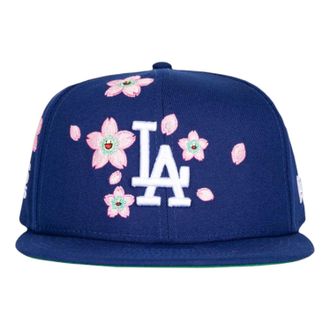 New Era x Takashi Murakami x MLB World Tour Tokyo Series 2025 New Era 59FIFTY Dodgers Snapback Hat Blue 22710-NAVY-DGRS