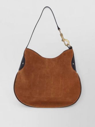 Mulberry leather panel shoulder bag strap