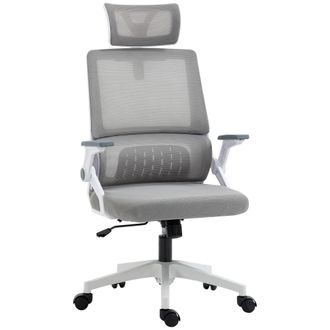 OEM Silla De Oficina De Malla Silla De Escritorio Giratoria Altura Y Reposacabezas Ajustable 60x61x104,5-121,5 Cm Gris