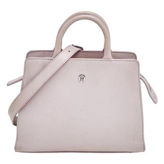 Aigner Pink Leather Tote Bag